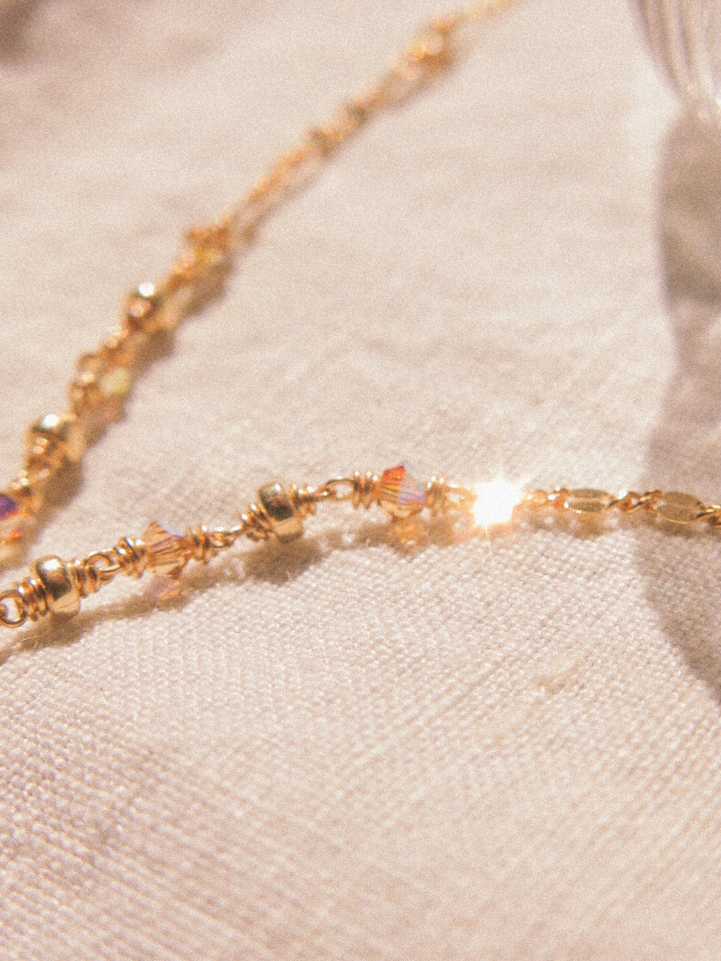 Orange: Prong Set Oval Faceted Citrine Necklace with Swarovski Crystal Accent Chain, 14K Gold Fill