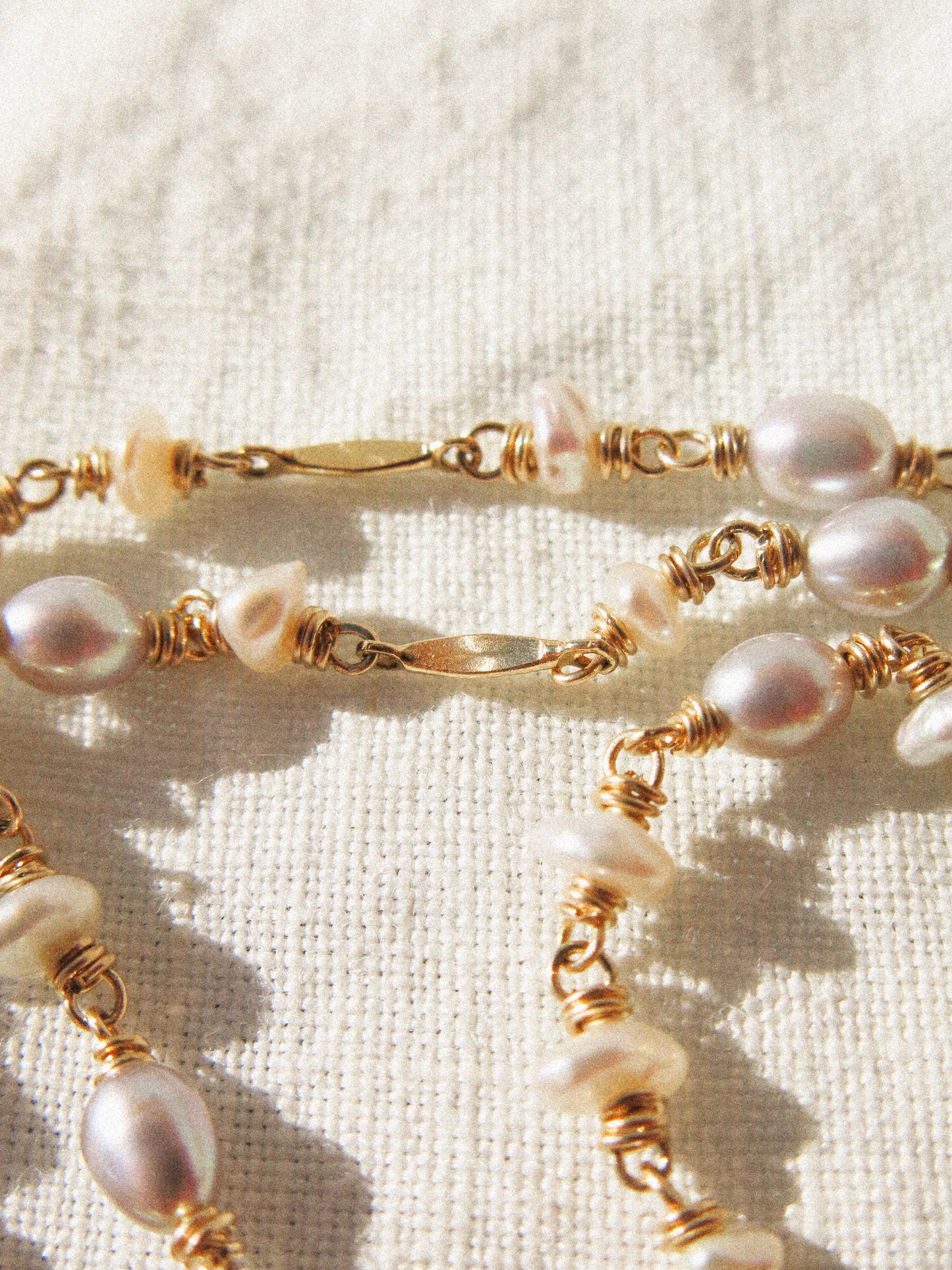 Multi-Gemstone 4-way Delicate Necklace with Prehnite, Pearl, Aquamarine, and Zircon