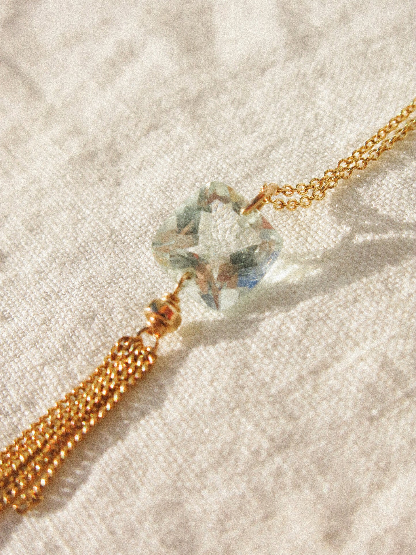 Faceted Cushion Cut Aquamarine Tassel Necklace in 14K Gold Fill, March Birthstone, 16", elegant Wire Wrapped Victorian-inspired jewelry