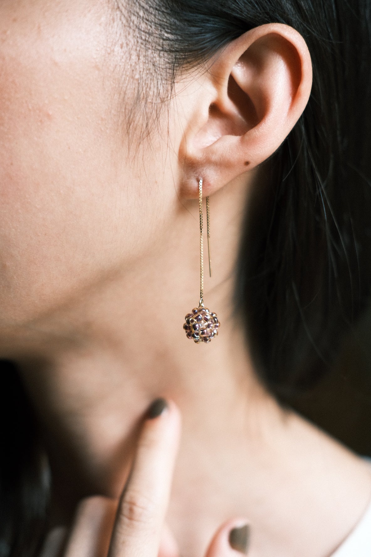 Bubble Threader Earrings, 14K Gold Fill