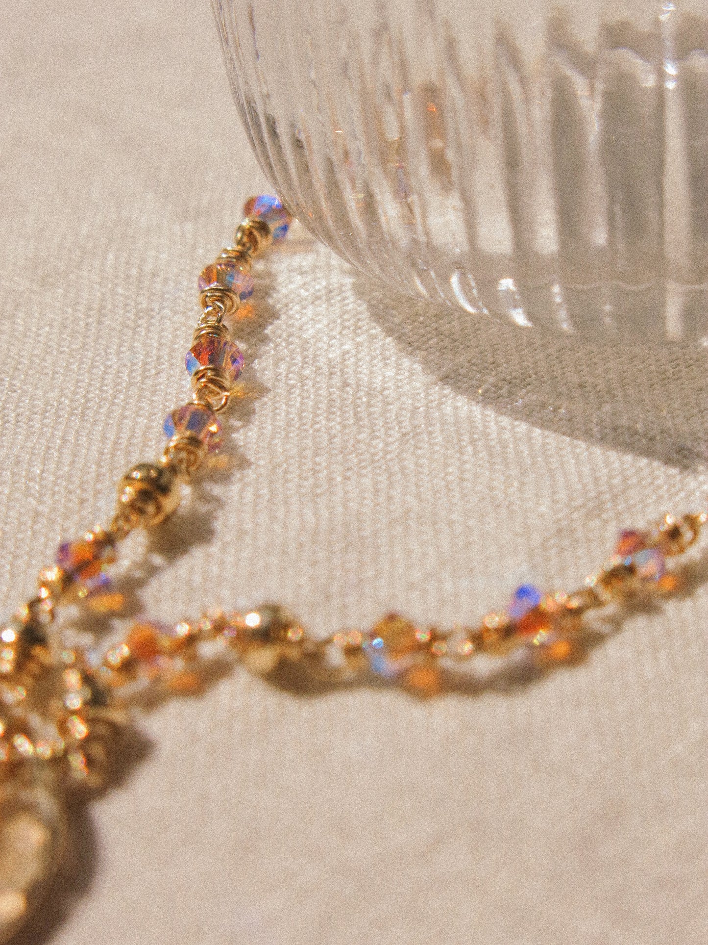 Full Moon Necklace with Rainbow Moonstone in Prong Setting, 14K Gold Fill