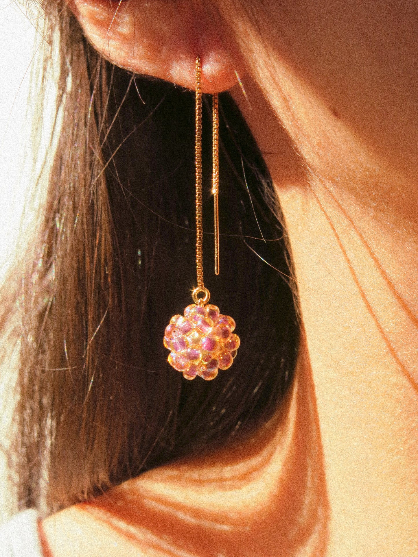 Bubble Threader Earrings, 14K Gold Fill