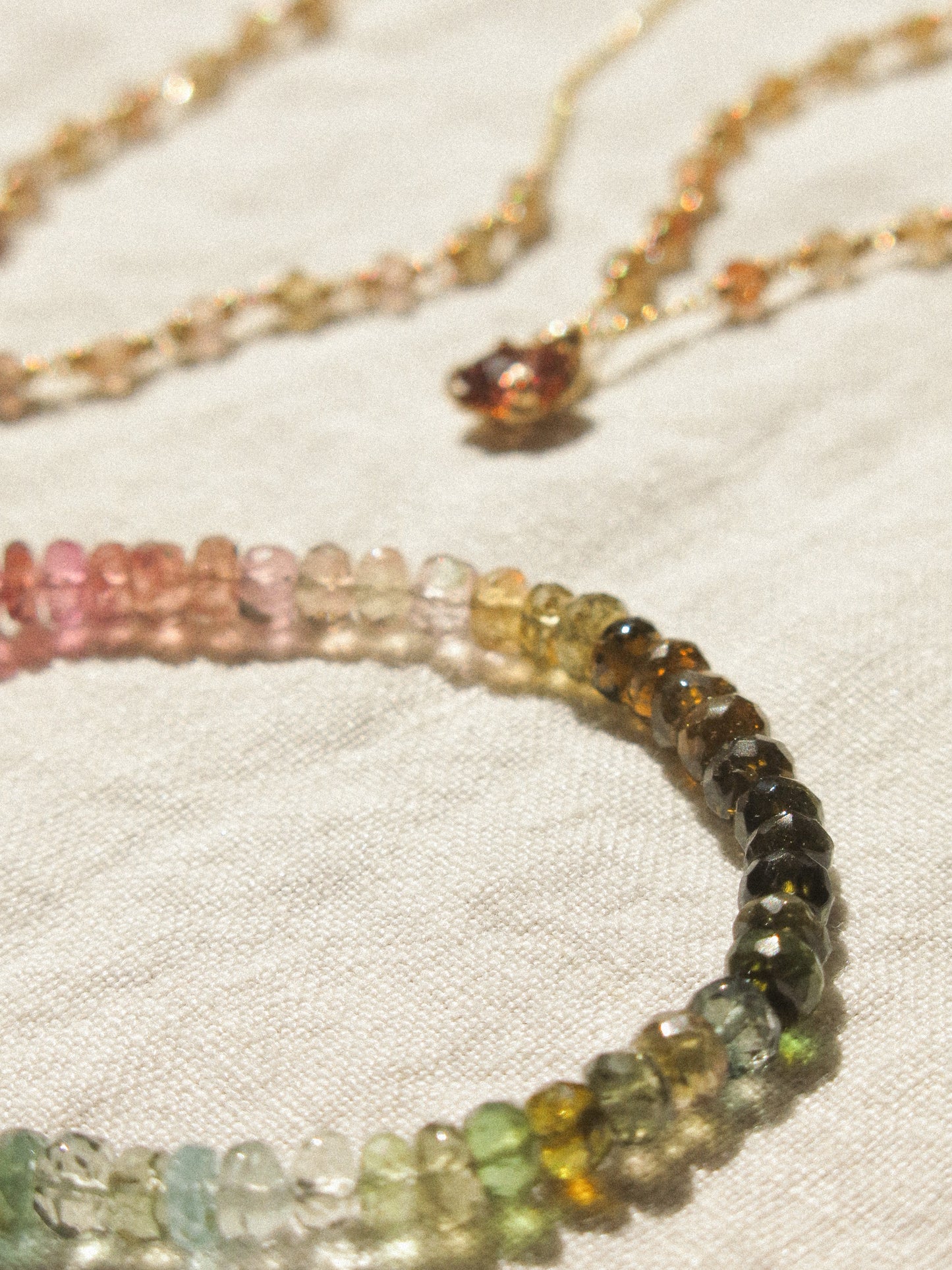 AAA Watermelon Tourmaline Ombré Bracelet with Magnetic Clasp, 6.75", 14K Gold Fill