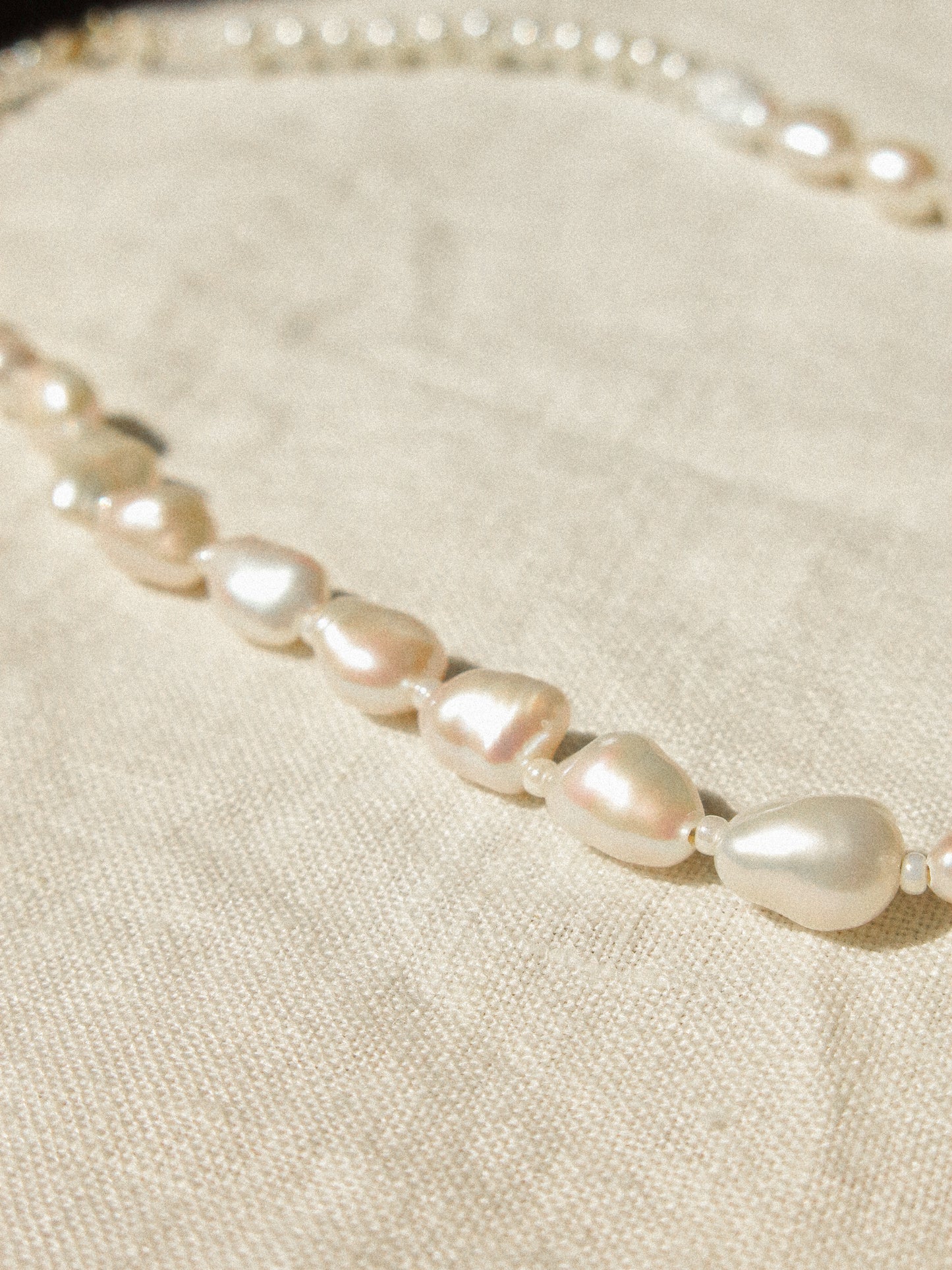 Pearl in an Oyster Necklace with Keshi Nugget Pearls, 14.75", 14K Gold Fill